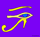 Dibujo Ojo Horus pintado por ismael