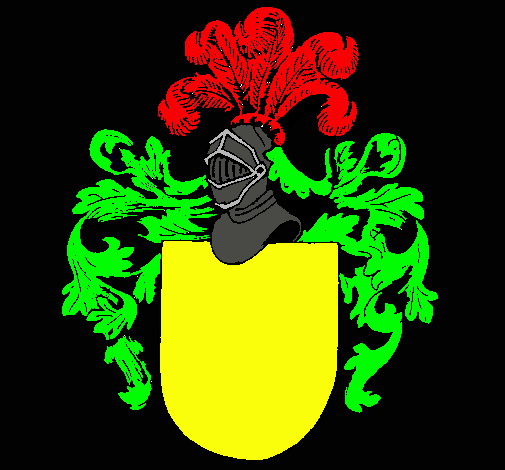 Escudo de armas y casco