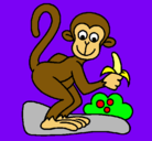 Dibujo Mono pintado por yarimar
