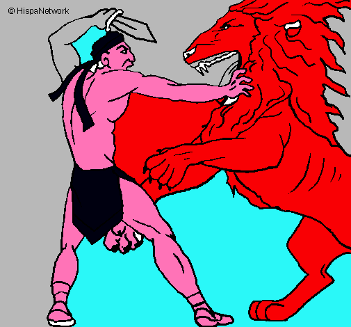 Gladiador contra león