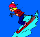 Dibujo Esquiadora pintado por paula