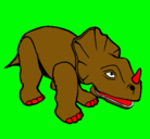 Dibujo Triceratops II pintado por fabiola