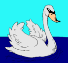 Dibujo Cisne en el agua pintado por juancarlos