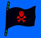 Dibujo Bandera pirata pintado por federico