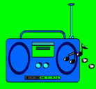 Dibujo Radio cassette 2 pintado por Guillermo