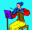 Dibujo Dama violinista pintado por alejo8