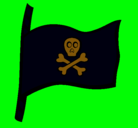 Dibujo Bandera pirata pintado por justinbeibersurfera