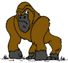 Dibujo Gorila pintado por ghgg