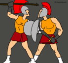 Dibujo Lucha de gladiadores pintado por gresia