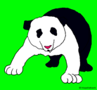 Dibujo Oso panda pintado por sandra