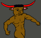 Dibujo Cabeza de búfalo pintado por Aaron