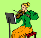 Dibujo Dama violinista pintado por coco