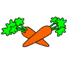 Dibujo zanahorias pintado por azucena
