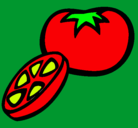 Dibujo Tomate pintado por lara