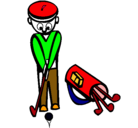 Dibujo Jugador de golf II pintado por papap