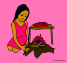 Dibujo Mujer cocinando pintado por SOFIACORREDOR