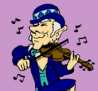 Dibujo Duende tocando el violín pintado por fanny