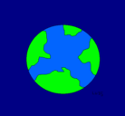 Dibujo Planeta tierra pintado por IVAN.G
