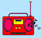 Dibujo Radio cassette 2 pintado por valeypipi