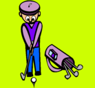 Dibujo Jugador de golf II pintado por juliaeg