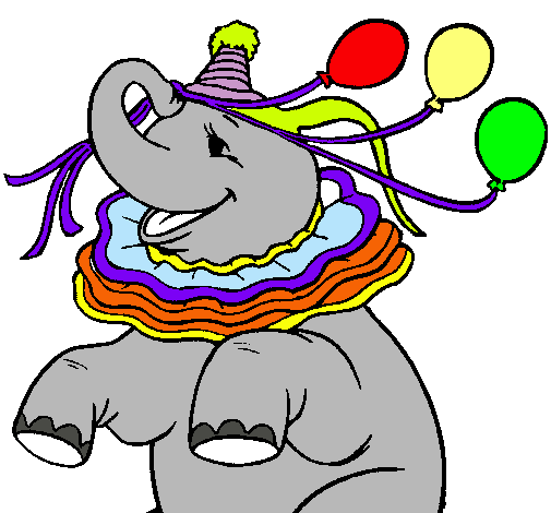 Elefante con 3 globos