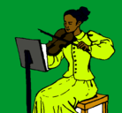 Dibujo Dama violinista pintado por ALEJANDRA