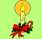 Dibujo Vela de navidad pintado por karla