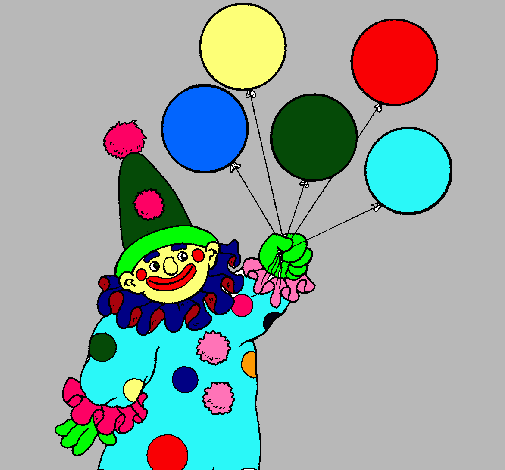 Payaso con globos