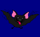Dibujo Murciélago con la lengua fuera pintado por abigail