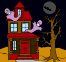 Dibujo Casa fantansma pintado por valenthinithaxx
