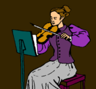 Dibujo Dama violinista pintado por Paola