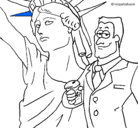 Dibujo Estados Unidos de América pintado por mesopotamicos