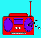 Dibujo Radio cassette 2 pintado por martin