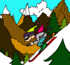 Dibujo Esquiador pintado por kpooo