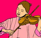 Dibujo Violinista pintado por ALBA