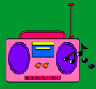 Dibujo Radio cassette 2 pintado por alexa