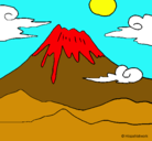 Dibujo Monte Fuji pintado por kike