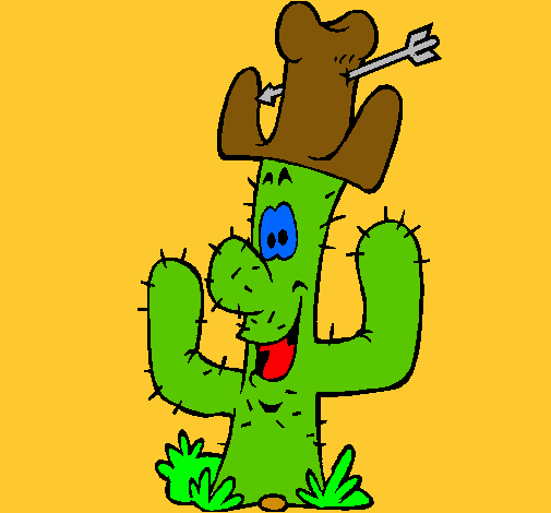 Cactus con sombrero