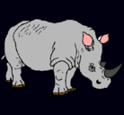 Dibujo Rinoceronte pintado por wd