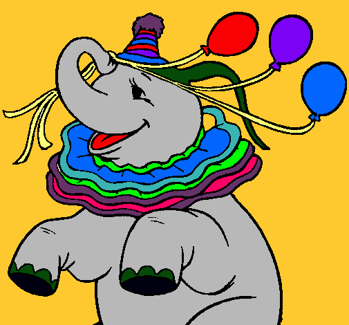 Elefante con 3 globos