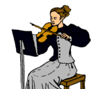 Dibujo Dama violinista pintado por lola