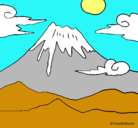 Dibujo Monte Fuji pintado por as