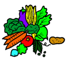 Dibujo verduras pintado por SEBASTIAN