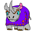 Dibujo Rinoceronte pintado por gtui