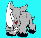 Dibujo Rinoceronte II pintado por ojorojo