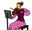 Dibujo Dama violinista pintado por CarlaFernandezMorales