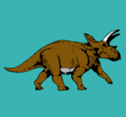 Dibujo Triceratops pintado por miguel