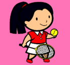 Dibujo Chica tenista pintado por Claudia