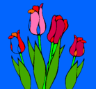 Dibujo Tulipanes pintado por deiry
