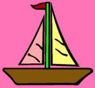 Dibujo Barco velero pintado por londy